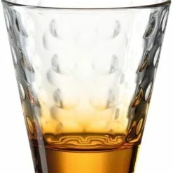Am billigsten 💯 Bester Verkauf 😍 Leonardo Trinkglas OPTIC 215 Ml Orange, 6er-Set ⌛ 🎉