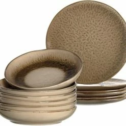 Billig ✨ Coupon 😉 Leonardo Tellerset MATERA 12-teilig Beige Keramik 😀 🤩