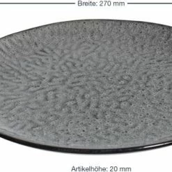 Auslauf ⌛ Besorgen ???? Leonardo Tellerset MATERA 12-teilig Anthrazit Keramik ???? ???? -BERNDES-Shop 221 026049 1 K