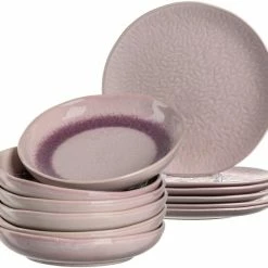 Bestpreis ✨ Schlussverkauf ⭐ Leonardo Tellerset MATERA 12-teilig Rosé Keramik 🛒 🔔
