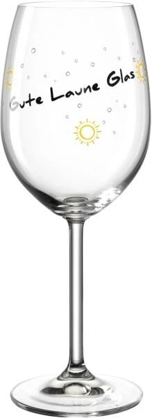 Bestpreis 🔥 Blitzangebot 💯 Leonardo Weinglas PRESENTE 460 Ml ′Gute Laune Glas′ 🤩 ⌛