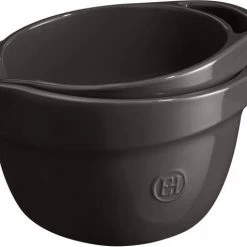 Blitzangebot 👍 Brandneu ⭐ Emile Henry Rührschüssel In Fusain 3,5 L / 14,5 Cm 🎁 👏