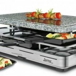 Schlussverkauf ⌛ Budget 🧨 Spring Raclette8 Mit Granitstein In Edelstahl 💯 🎉