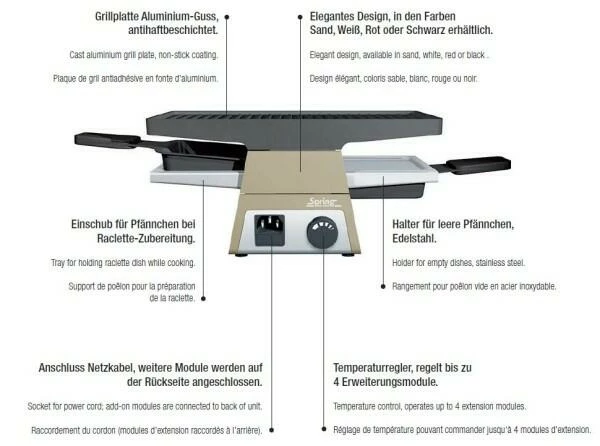 Besorgen 😀 Bestpreis 🤩 Spring Raclette2+ Basismodul In Sand 🎁 🧨 - Image 2