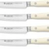 Billig ⌛ Auslauf 🔥 Wüsthof Steakmessersatz Classic Ikon Crèmeweiß, 4-teilig 🛒 🤩